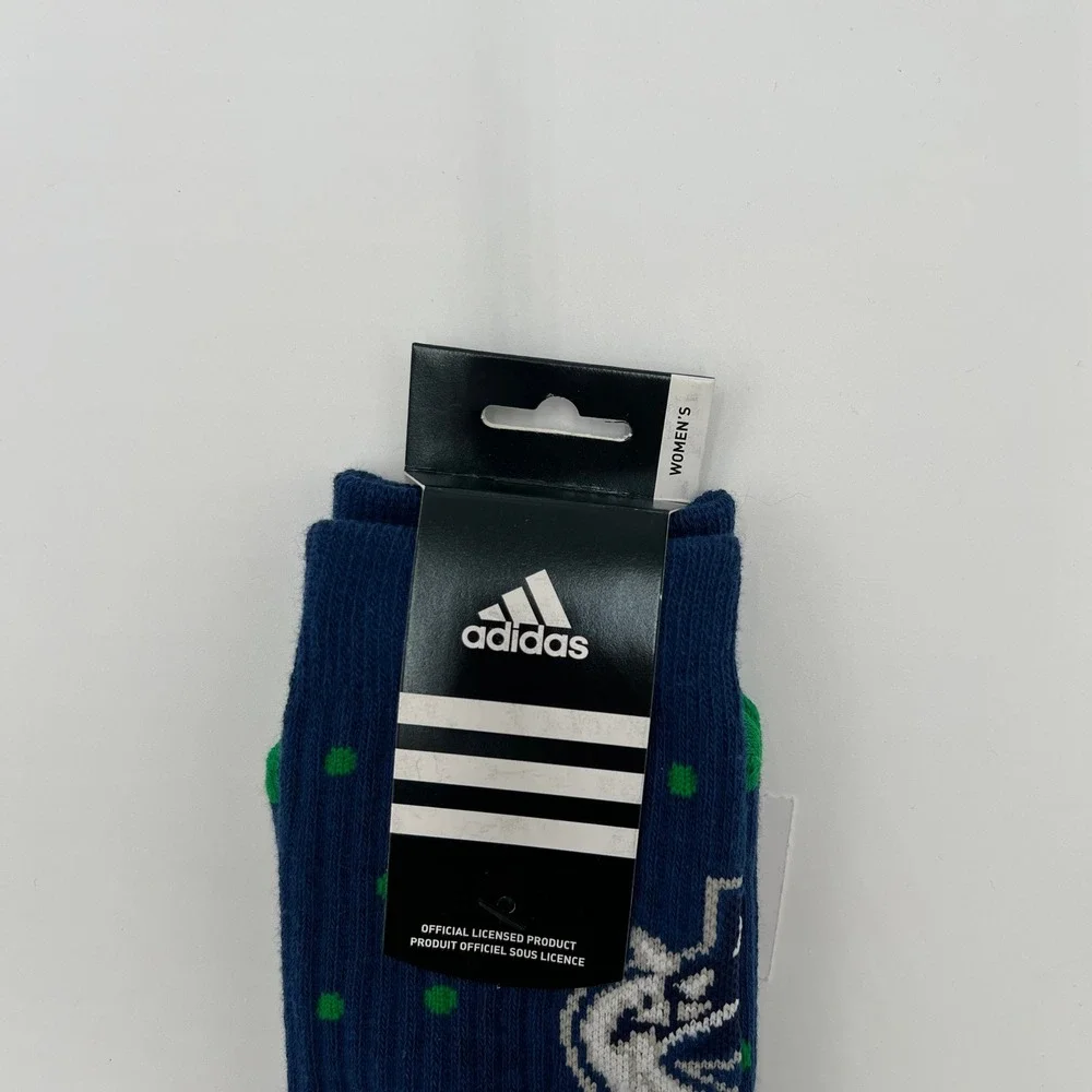 Adidas Vancouver Canucks NHL Womens Crew Socks 2 Pair Pack Blue‎ Green OSFA